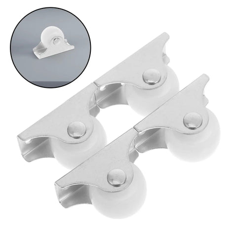 Four Piece Fixed Caster Wheels For Furniture And Cabinets, Durable Non Swivel Polypropylene Rollers with shiny metal frame