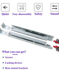 Undermount Concealed Soft Close Drawer Slides 15 Inch Full Extension, 6 Pairs With Locking Device And Rear Mounting Brackets