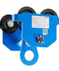 One Ton Manual Trolley With Dual Wheel Push Beam For I Beam And H Beam Adjustable Width Two Point Four To Seven Inches