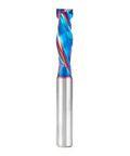 3/8 Inch Shank CNC Solid Carbide Spektra Extreme Tool Life Coated Mortise Compression Router Bit, 1-1/4 Inch Cutting Height, front view
