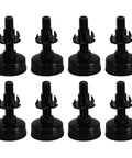 Heavy Duty Leveling Feet Set Eight Adjustable Threaded Furniture Legs With Floor Protection Pads For Tables Chairs Cabinets And Sofas Black Finish