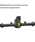 Beefed Up 5mm ISO V2 SCX24 Axles With 3 Section CVD For Axial 1/24 RC Crawler Black, Modified Diff Cover With Hidden Screws