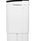 Side view of Portable Twin Tub Washing Machine With Built In Drain Pump, 7.9 Lbs Wash And 4.4 Lbs Spin, tall compact design