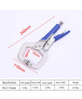 9 Inch C Clamp from Four Piece C Clamp Locking Pliers Set Includes 6.5 Inch, 9 Inch, 11 Inch And 18 Inch Heavy Duty Welding C Clamps