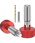 Spring Plunger Quick Release Pins Kit With Knurled Handles 4 Pack Stainless Steel Lock M6 Pins for toolboxes and jigs, red handles