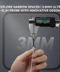 Ultra Slim 3mm Two-Way Articulating Borescope Endoscope Camera With Light, 5 Inch HD Flexible Stainless Steel Fiber Optic Scope