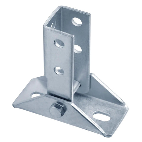 Heavy Duty Adjustable Angle Bracket 4 Pack For 1 5 8 Strut Channel Hella Strong Swivel Mount With No Sweat Setup Electro Galvanized Steel Hardware For Solar Rack Framing Projects