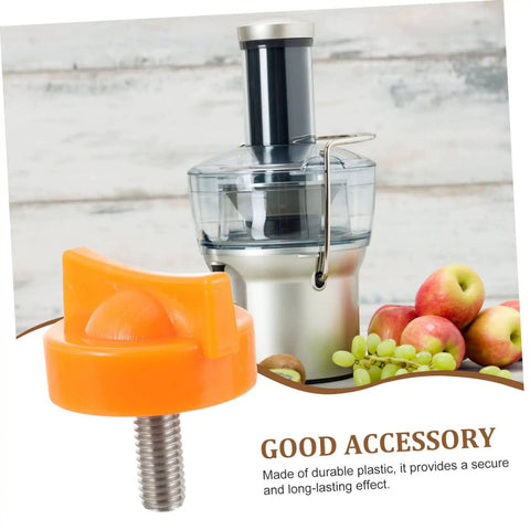 Tightening Screw For Orange Juicer Replacement Parts For Electric Juicer Machine in front of a juicer with fruit