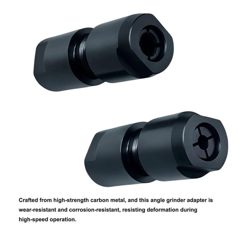 Two Pack Angle Grinder To Straight Chuck Adapter Set With Five Eighths Inch Eleven Thread To Six Millimeter One Quarter Inch Extension