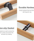 Beefy Wood Door Pull Set for Sliding Barn Doors and Shower Doors Natural Finish Indoor Outdoor Handles 40 Inch Long Pair with Hardware Included