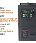 Heavy Duty Variable Frequency Drive Beasts 1.5 to 7.5 kW 220V/380V Inverter For Three-Phase Motors Smooth Speed Control With Soft Start RS485 Ready Rugged Industrial VFD for Motor Control, front view