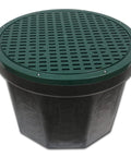 Rhino 24 Inch Heavy Duty Catch Basin Kit with 24 Inch Grate shown in a front view, designed for outdoor drainage systems.