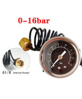 16 Bar Espresso Pressure Gauge For Home Baristas And Small Cafes Pro Grade Metal Espresso Pressure Meter Tool For Precision Coffee Brewing Boss Level Durable Gauge For Espresso Machines And Maker Components, 0-16 bar dial with G1/8 thread