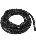 Flexible Spiral Cable Wrap Sleeve For Cable Management 8mm By 10mm Black 3 Meters Long Durable PE Material Wear Resistant Wire Loom Cover