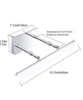 Diagram of LED Vanity Lights 15.7 Inch Adjustable Bathroom Wall Light Over Mirror Chrome Modern Vanity Lighting with dimensions