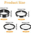 Diagram of Eight Piece Aluminum Bicycle Headset And Stem Spacers Set For One And One Eighth Inch Stems with size details