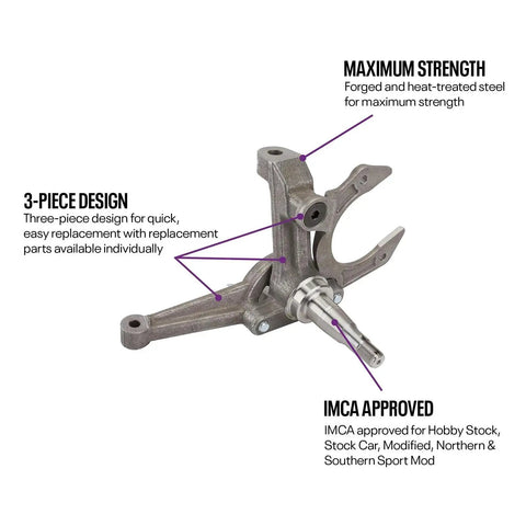 GM Metric Midsize 3 Piece Spindle Kit Beefed Up Forged Heat Treated Steel Direct OEM Replacement for 1979 Up G Body