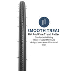 Close-up of Two Pack 700C Road Bike Tire with Urban Tread Pattern for 700X25C to 700X26C, Ideal for City Commuting