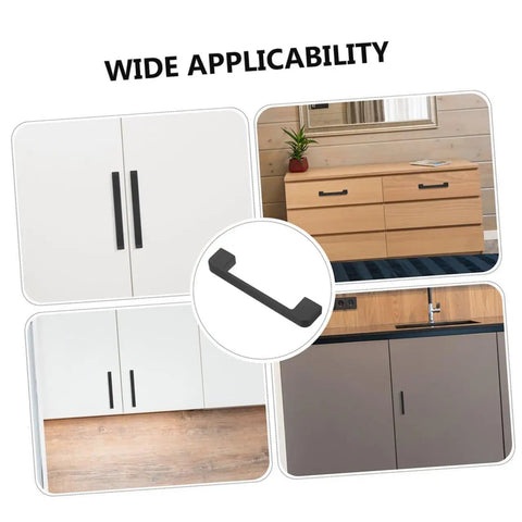 Black Cabinet Door Handles And Pulls Set For Vintage Style Kitchen Wardrobe And Furniture Hardware Durable Easy Install Drawer Pulls Two Pack in different settings