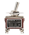 1 Pack Toggle Switch RT1221 DPST 4 Pin On Off 15A At 250V AC And 20A At 125V AC 12 Millimeter Mounting Hole Screw Terminal, metal lever