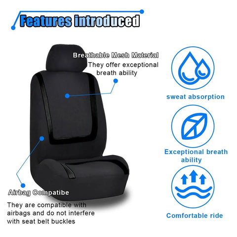 2 Pack Breathable Car Seat Covers That Are Super Soft And Comfy Front Seat Protector Set With Anti Slip Grip And Universal Fit