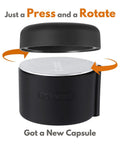 Refill Kit For Nespresso VertuoLine Pods With Reusable Capsule Holder, 80 Foil Seals, Brush, And Scoop - Easy Twist-On Lid