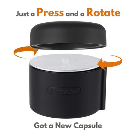 Refill Kit For Nespresso VertuoLine Pods With Reusable Capsule Holder, 80 Foil Seals, Brush, And Scoop - Easy Twist-On Lid