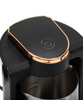 Top view of Portable Turkish Coffee Maker Stainless Steel 550W 250Ml Single Cup For Home Office Travel With US Plug 110V Fast Heating