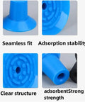 Industrial Single-Layer Vacuum Sucker For PE Film Bag Opening With F18 22 26 F33 Series Suction Nozzle Yx Pneumatic Pads Red Wine Color close-up of blue suction nozzle features.