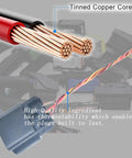 No Sweat Swap Battery Current Sensor Connector Harness Plug Compatible With Buick Allure Cascada, showcasing tinned copper wire.