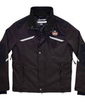 N-Ferno 6466 Workhorse Heavy Duty Winter Work Jacket With Insulated Quilted Sleeves, 500D Nylon Shell, Water Repellent Exterior, Black