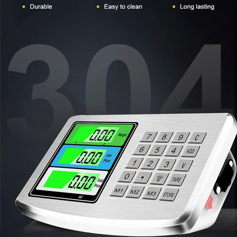Sharp digital readout for Built Tough Folding Platform Scale With Sharp Digital Readout And Plug In Rechargeable Base For Heavy Lifting.