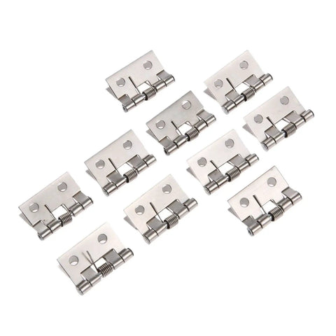 Concealed Door Hinges Set 10 Pcs Stainless Steel Butt Hinge For Cabinets And Furniture Easy Install High Load Bearing Wear Resistant Hidden