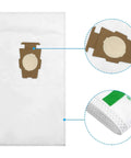 15 Plus 5 Pack Vacuum Bags And Belts For Kirby Vacs Universal Cloth Bags showing bag design and material details
