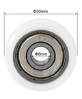 Ball Bearing Guide Pulley Roller Round Wheel 8x30x8.5mm Dual Shielded GCr15 Chrome Steel Bearings front view