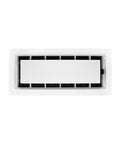 Paintable 4x10 Inch Wall Or Ceiling Vent Cover With Insert Tray Airflow Control Lever Textured White Finish in 4x10 Opening