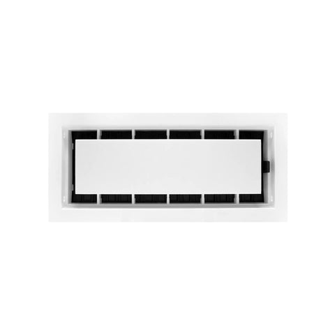 Paintable 4x10 Inch Wall Or Ceiling Vent Cover With Insert Tray Airflow Control Lever Textured White Finish in 4x10 Opening