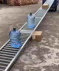 Light Duty Roller Conveyor With Anti Rust Galvanized Steel 14 Inch Wide For Warehouses And Factories Easy Unloading And Durable Silver Finish Handles Up To 220 Lbs Per Linear Foot, moving boxes on rollers