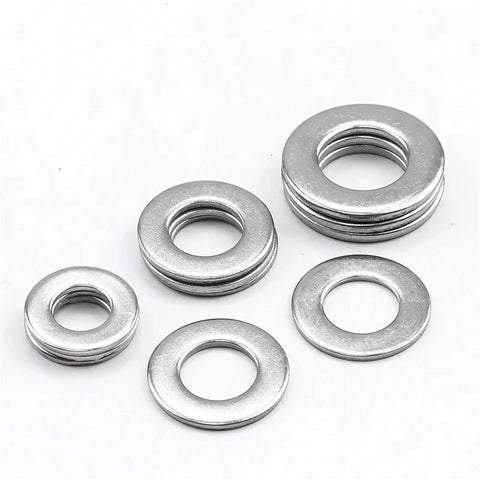 Heavy Duty Stainless Flat Washer Set 200 PC 304 Stainless Steel M6 M8 M10 Assortment Kit Gasket Rings, stacked washers