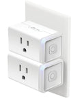 Smart Wi Fi Plug Outlet Pack of 2, Works With Alexa and Google Assistant, No Hub Required, Remote Control Via App, 15 Amp UL Certified