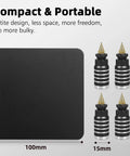 Magnetic PCB Holder Set For Soldering Dope 4 Piece Magnetic Base Pillar Stands with dimensions marked.