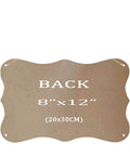 Back view of Do Not Knock Or Ring Doorbell Sign Please Leave Packages At The Door Wooden Hanging Sign, 12x8 inches