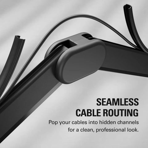 Wave Mic Arm Studio Boom Arm For Streaming And Podcasting With Cable Channels showing seamless cable routing feature