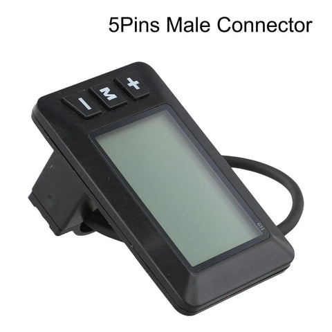 Electric Bike LCD Display For Handlebars 24V 36V 48V Compatible E Bike Control Panel 0.87 Inch Connector No 2 Communication Protocol Black And White Screen Ride Ready Gauge Upgrade