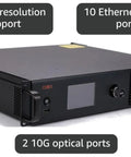 Top Tier MX30 LED Display Controller Featuring A Rock Solid Video Processor Alongside Ten Ethernet Outputs And Dual 10G Optical Ports For Immaculate Stage Execution And Pristine Visuals That Absolutely Nail Live Productions side view showing 8K support and 10 Ethernet outputs.
