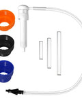 30cc Hand Fluid Transfer Pump For Gallon And Wide Mouth Bottles with tubes and colored collars for fluid transfers