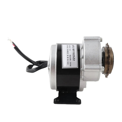 12V 250W DC Brush Motor With Gear Reduction, 2950 RPM, 16 Tooth Sprocket, Aluminum Alloy Shell, Copper Coil