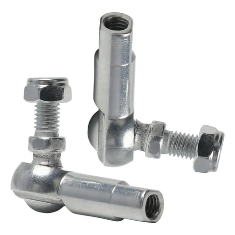 Precision M8 X 1.25 Rod End Ball Joints Featuring Zero Slack 8mm Bore showing left and right hand threads, ideal for steering linkage.