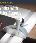 32 Inch Miter T Track Kit With 10 1/4-In Bolts for table saw showing compatibility with miter gauges on a router table.