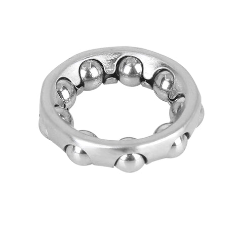 Close-up of single ball bearing cage from 12 Pack Bicycle Ball Bearing Cages With 9 Balls Each, 29.5mm Outer Diameter, 19mm Inner Diameter.